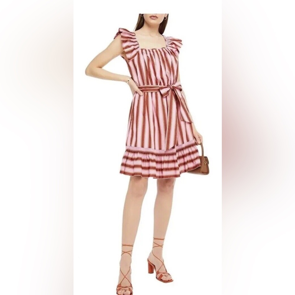 Kate Spade Calais stripe ruffle dress